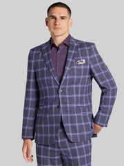 Modern Fit Plaid Suit