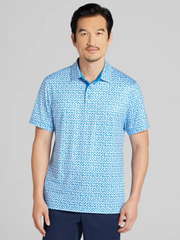 Regular Fit Abstract Geo Printed Polo
