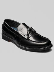 Keaton Leather Moc Toe Tassel Slip-On Shoes