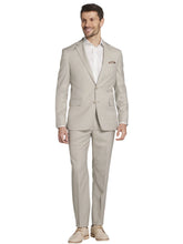 Slim Fit Wool Blend Sharkskin 3-Piece Suit