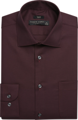 Slim Fit Solid Sharkskin Dress Shirt