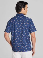 Regular Fit Tropical Drink Print Golf Polo