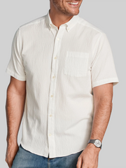 Regular Fit Leland Seersucker Short Sleeve Button Up Shirt
