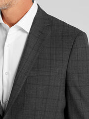Slim Fit Windowpane Suit Jacket
