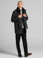 Wool Blend Car Coat