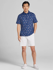 Regular Fit Tropical Drink Print Golf Polo