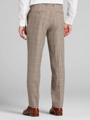 Slim Fit Windowpane Suit Pants