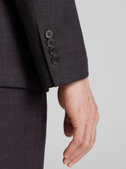 Slim Fit Grid Suit Jacket