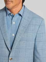 Modern Fit Windowpane Plaid Sport Coat
