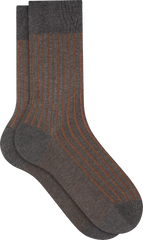 Vertical Stripe Shadow Socks, 1-pair