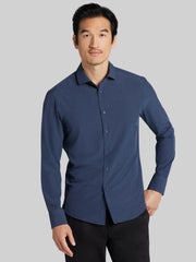 Modern Fit 4-Way Stretch Long Sleeve Button-Up Shirt