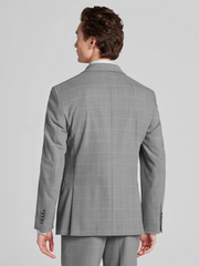 CHILLFLEX Slim Fit Peak Lapel Windowpane Suit Jacket