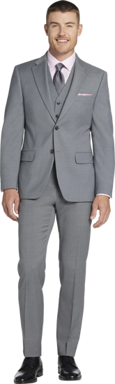 Modern Fit Premium Wool Blend Twill Suit