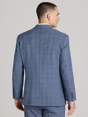 Slim Fit Plaid Wool Blend Suit Jacket