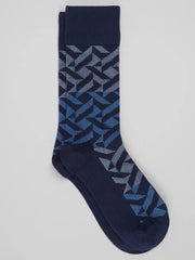 Geo Block Dress Socks, 1-Pair