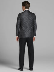 Charcoal Gray Jacquard Dinner Jacket Tux