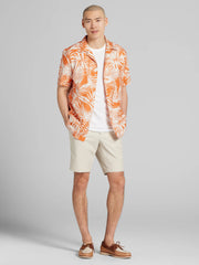 Modern Fit Short Sleeve Floral Camp Shirt
