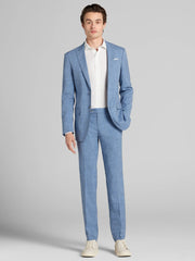 Skinny Fit Windowpane Suit Jacket