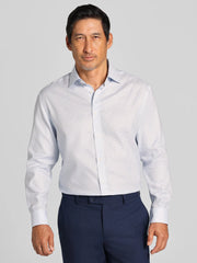 Classic Fit Mini Check Spread Collar Dress Shirt