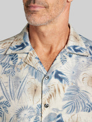 Modern Fit Tropical Leaf Camp Shirt