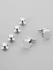 Round Cufflink and Stud Set