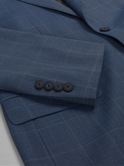 CHILLFLEX Modern Fit Premium Wool Windowpane Suit