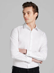 Slim Fit Solid Spread Collar Supima Cotton Dress Shirt