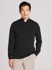 Merino Wool Blend Quarter-Zip Sweater