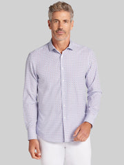 Modern Fit Triangle Geometric Button-Up Shirt