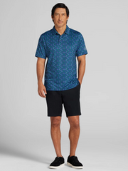 Regular Fit All Over Novelty Print Short Sleeve Golf Polo