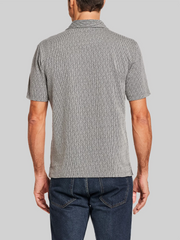 Regular Fit Diamond Jacquard Short Sleeve Polo