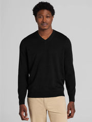 Merino Wool Blend V-Neck Sweater