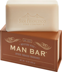 Man Bar Moisture Rich Spiced Tobacco Bar Soap