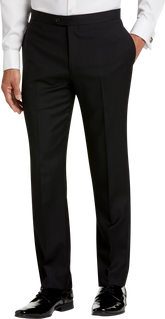 Slim Fit 100% Wool Tuxedo Pants