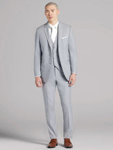 Light Gray Satin Edged Notch Lapel Tux