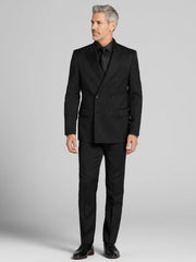 Modern Fit Premium Wool Blend Double Breasted Suit