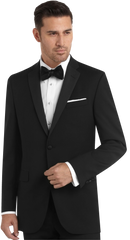 Slim Fit 100% Wool Notch Lapel Tuxedo Jacket