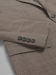 Modern Fit Premium Wool Blend Windowpane Suit Jacket