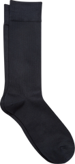 Solid Ribbed Lux Socks, 1-pair