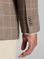 Modern Fit Windowpane Plaid Sport Coat