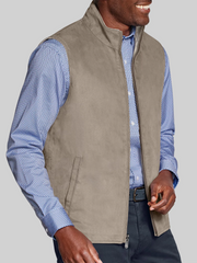 Modern Fit Faux Suede Reversible Vest