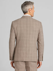 Slim Fit Premium Wool Windowpane Suit Jacket