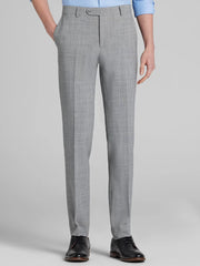 Slim Fit Plaid Suit Pants