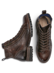 Old Bowen Trek Leather Side Zip Lace-up Boots