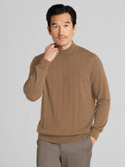 Merino Wool Blend Mock Neck Sweater