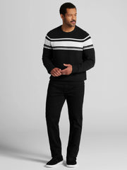 Chest Stripe Crewneck Sweater