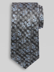 Check Floral Tie