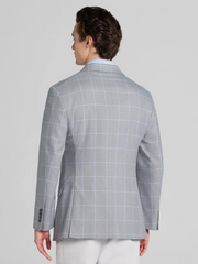 Modern Fit Windowpane Plaid Sport Coat