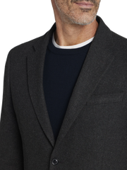 Modern Fit Tweed With Leather Elbow Patches Sport Coat