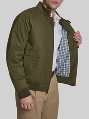 Cotton Twill Harrington Bomber Jacket